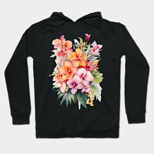 Tropical Paradise Watercolor flowers Vol.08 Hoodie